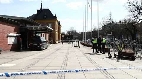 Attack, Linköping central station Stock Footage 194703614