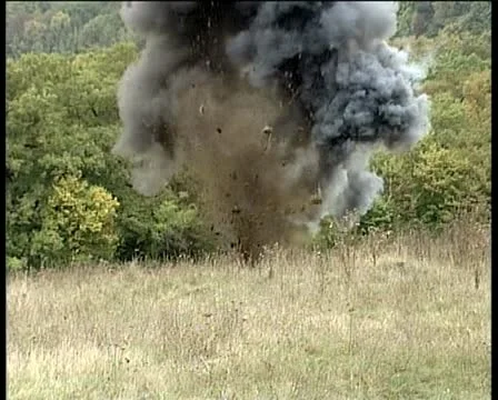 Attack on military convoy Stock Footage 10854730