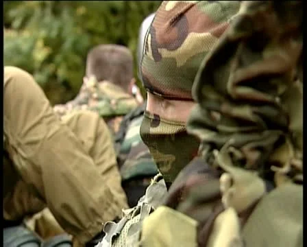 Attack on military convoy Stock Footage 10854777