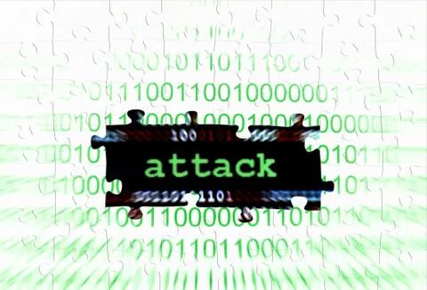Attack puzzle concept Stock Photos