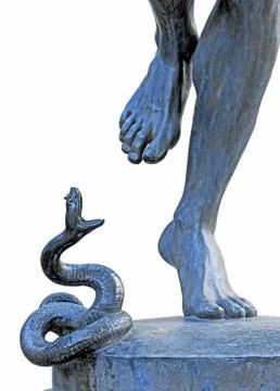 The attack of the snake, the charmer snake by C A Bourgeois 1838/1886 Stock Photos