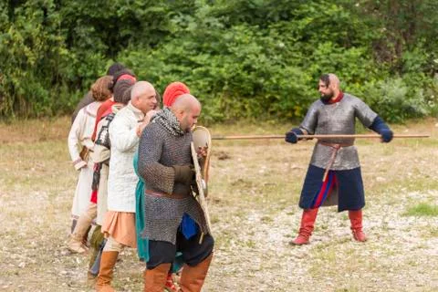 Attack with a spear Stock Photos