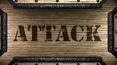 Attack on wooden stamp Vídeos de archivo 8621757