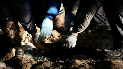 Attackers are trying to open the hatch Stock Footage 72934268