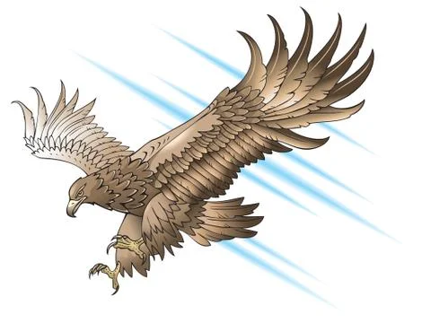 Attacking eagle Stock Illustration