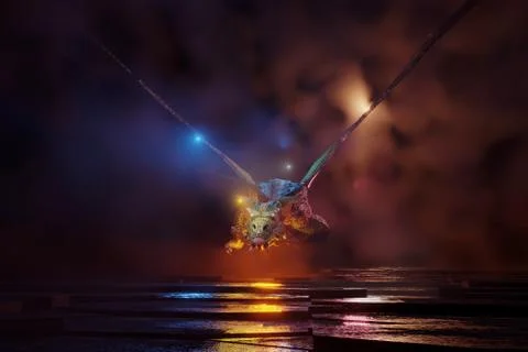 A attacking mythical Dragon Stock Illustration