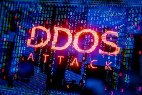 Attacks on banking systems. Hacker attacks on corporate servers. Network fl.. Stock Photos