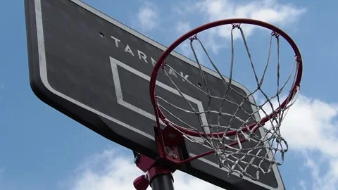 An Attempt To Make A Basket In The Net Video stock 251070612