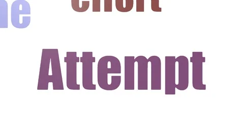 Attempt Word Cloud Animated Isolated On White Stock Footage 107215905