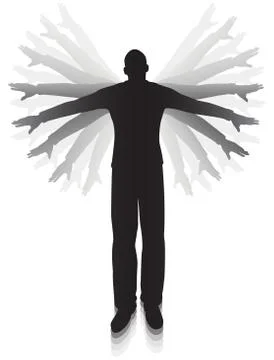 Attempted flight Illustrazione stock