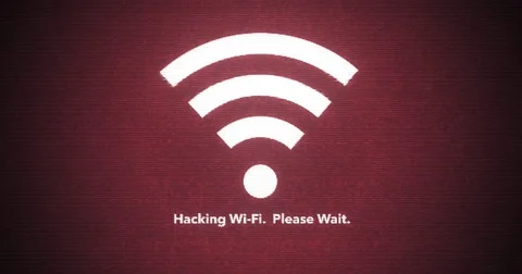 Attempting to hack into WiFi menu - future modern screen Stock Footage 74718248