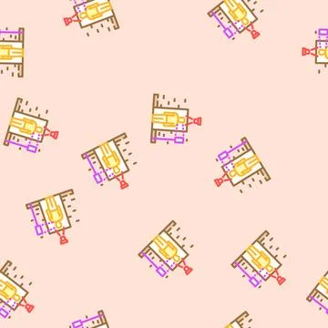 Attendance system biometric vector seamless pattern Stockillustratie