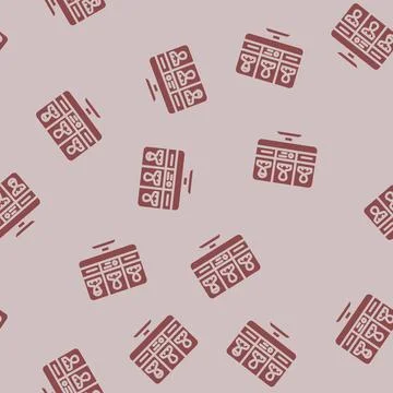 Attendee networking glyph vector seamless pattern Stock Illustration