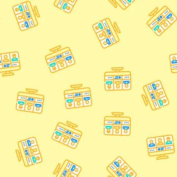 Attendee networking vector seamless pattern Stock Illustration