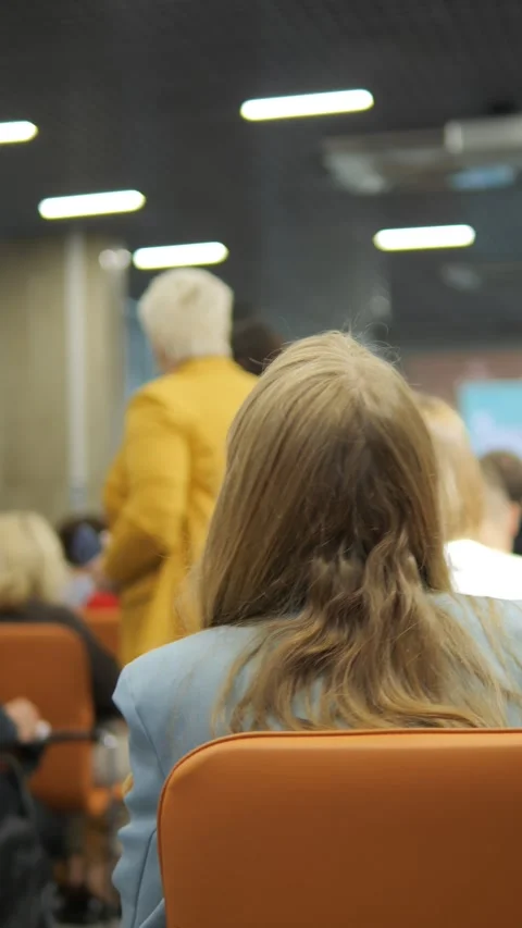 Attendees at the conference were deeply engaged in meaningful discussions and Stock Footage 296729586