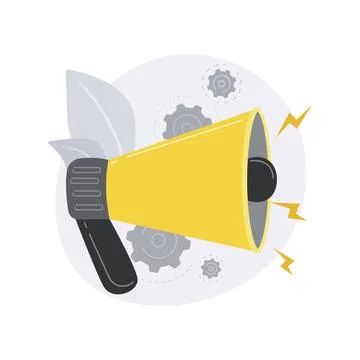 Attention abstract concept vector illustration. Stock Illustration