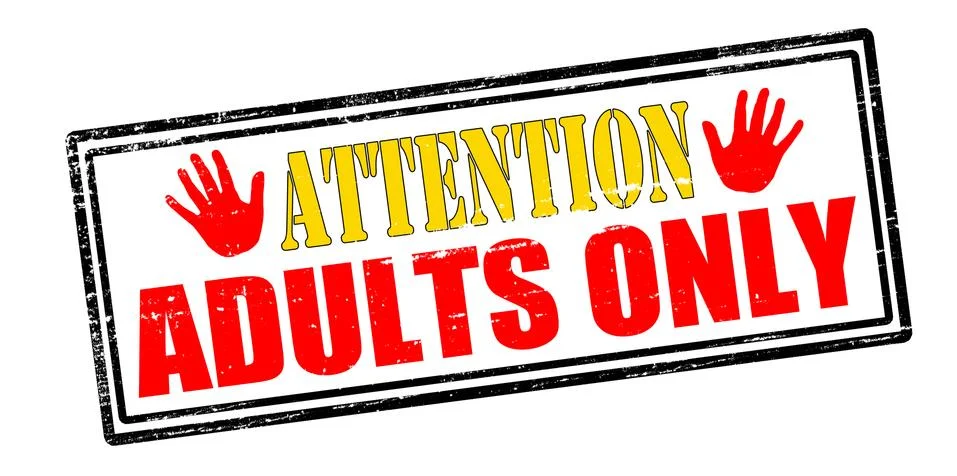 Attention adults only Stock Illustration