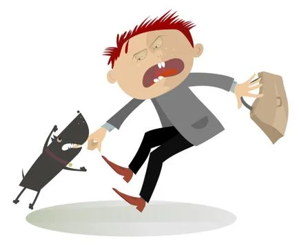 Attention! The aggressive dog Stock Illustration