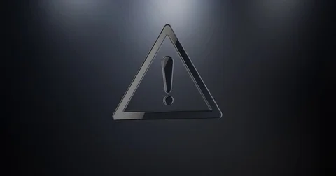 Attention Black 3d Icon Stock Footage 69779651