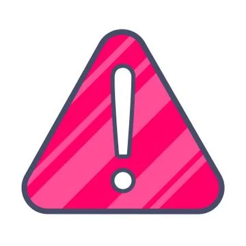 Attention caution danger. Exclamation mark in the red triangle sign symbol or Stock Illustration