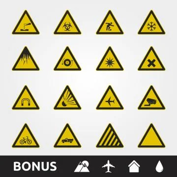 Attention caution Signs Stock Illustration