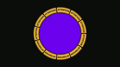 Attention circle graphic design vector illustration Video stock 313922175