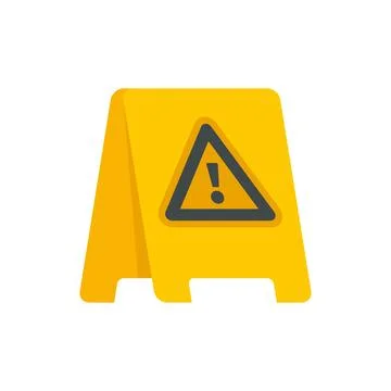 Attention cleaned surface icon flat isolated Stock Illustration