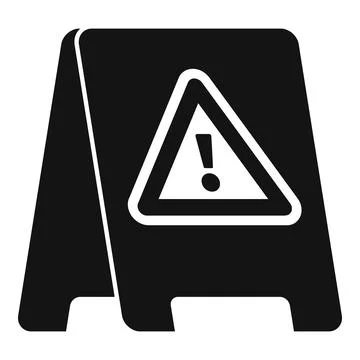 Attention cleaned surface icon, simple style Stock Illustration