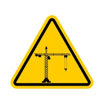 Attention Construction site. Caution development. Yellow road triangle sign L Stock Illustration