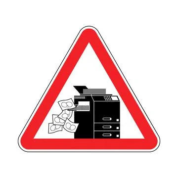 Attention copying ass. Don't make copies of ass. Red triangular road sign. .. Illustrazione stock