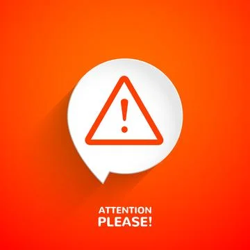Attention danger sign caution alert icon logo. Attention vector alert Stock Illustration