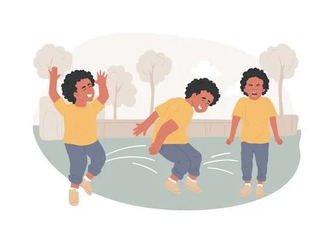 Attention deficit hyperactivity disorder isolated concept vector illustration. Stock Illustration