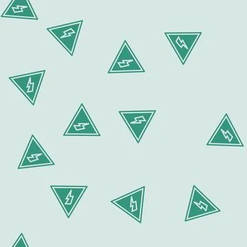 Attention electricity glyph seamless pattern Stock Illustration