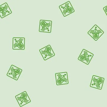 Attention electricity line vector seamless pattern Illustrazione stock