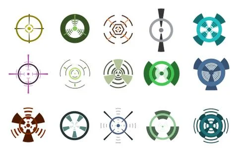 Attention elements for design project - vector set Stock Illustration