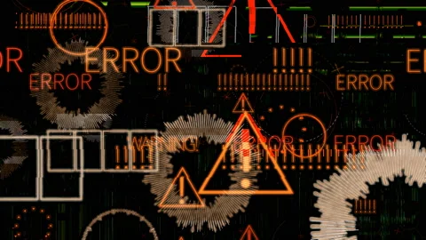 Attention Error 4K 06 Stock Footage 108501531