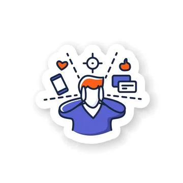 Attention focus sticker Stock Illustration