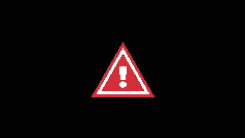 Attention glitch icon animated. Stock Footage 167814629