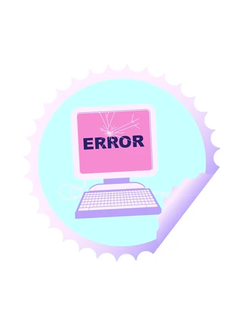 Attention grabbing animation of broken computer graphic vector illustration.. Stock Footage 324379756