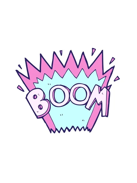 Attention grabbing animation of cartoon comic book explosion Stock Footage 324216029