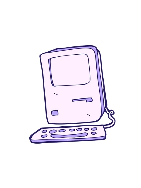 Attention grabbing animation of cartoon of computer Stock Footage 324220374