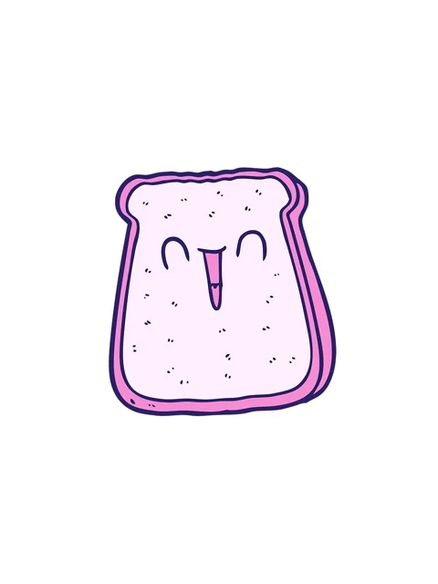 Attention grabbing animation of cartoon slice of bread Stock Footage 324261809