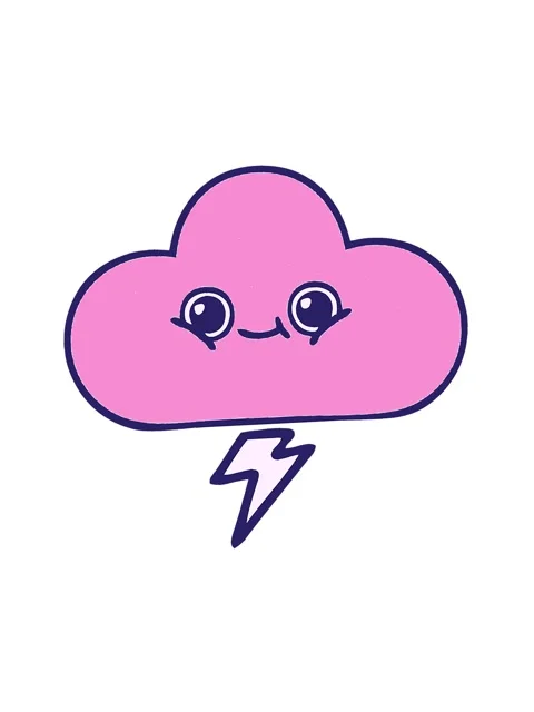 Attention grabbing animation of comic book style of a storm cloud Stock Footage 324216068