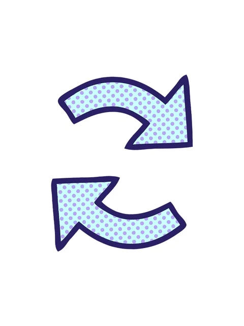 Attention grabbing animation of comic book style cartoon of a recycling arrow Stock Footage 324429641