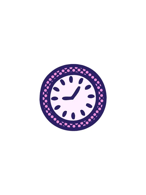 Attention grabbing animation of comic book style cartoon of a wall clock Video stock 324464511