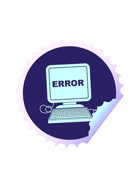 Attention grabbing animation of computer error vector illustration circular.. Stock Footage 324049290
