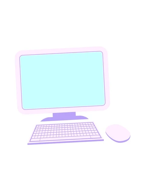 Attention grabbing animation of computer with wireless mouse and keyboard Stock Footage 324117002