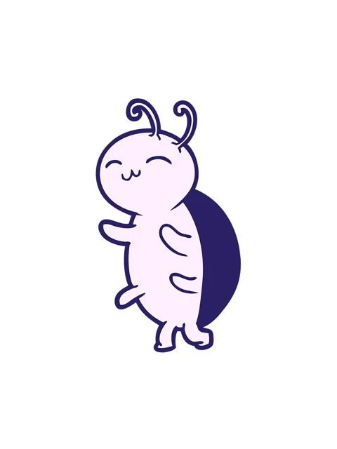 Attention grabbing animation of cute bug cartoon Stock Footage 324295484