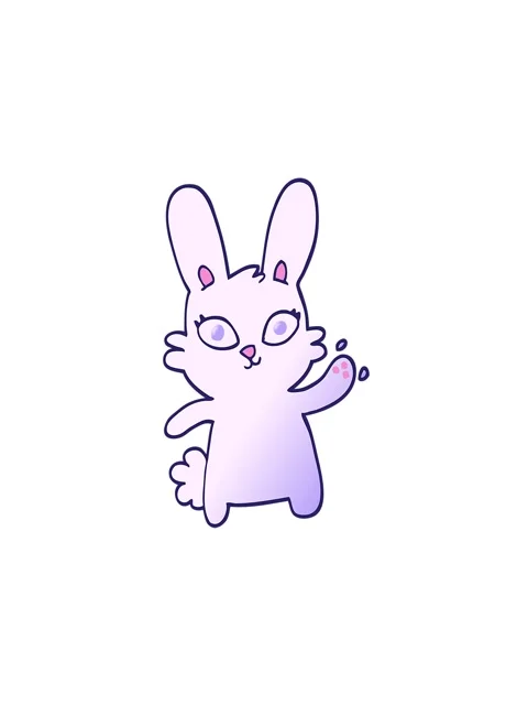 Attention grabbing animation of cute vector gradient illustration cartoon r.. Stock Footage 324237176