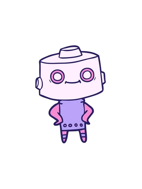 Attention grabbing animation of a doodle of an android Stock Footage 324250930